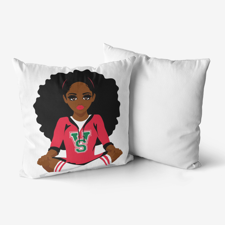 MVSU Melanated Girl Home Goods Premium Hypoallergenic Throw Pillow