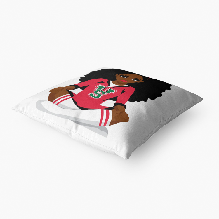 MVSU Melanated Girl Home Goods Premium Hypoallergenic Throw Pillow