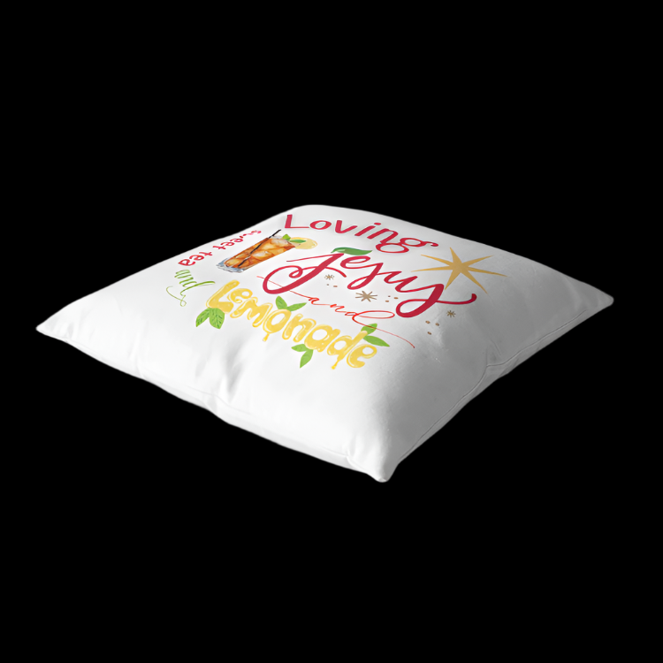 Jesus, Sweet Tea and Lemonade Home Goods Premium Hypoallergenic Throw Pillow